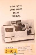Dyna Myte-Dyna Myte 3000 DM Series, Bench Top Lathe, Service and Maintenance Manual 1988-3000 Series-DM 3000-05